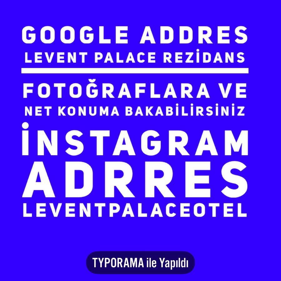 Levent Palace Otel Stdyo İstanbul Dış mekan fotoğraf